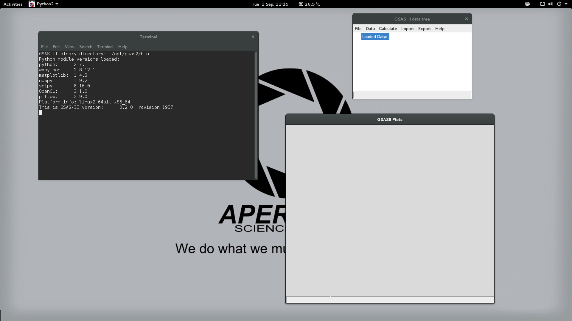 Screenshot of new refinement project